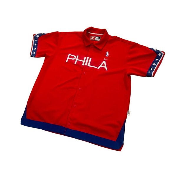 Nike Philadelphia 76ers 1966 Throwback NBA Warm Up Jacket Red Men's Size 3XL - Picture 4 of 8